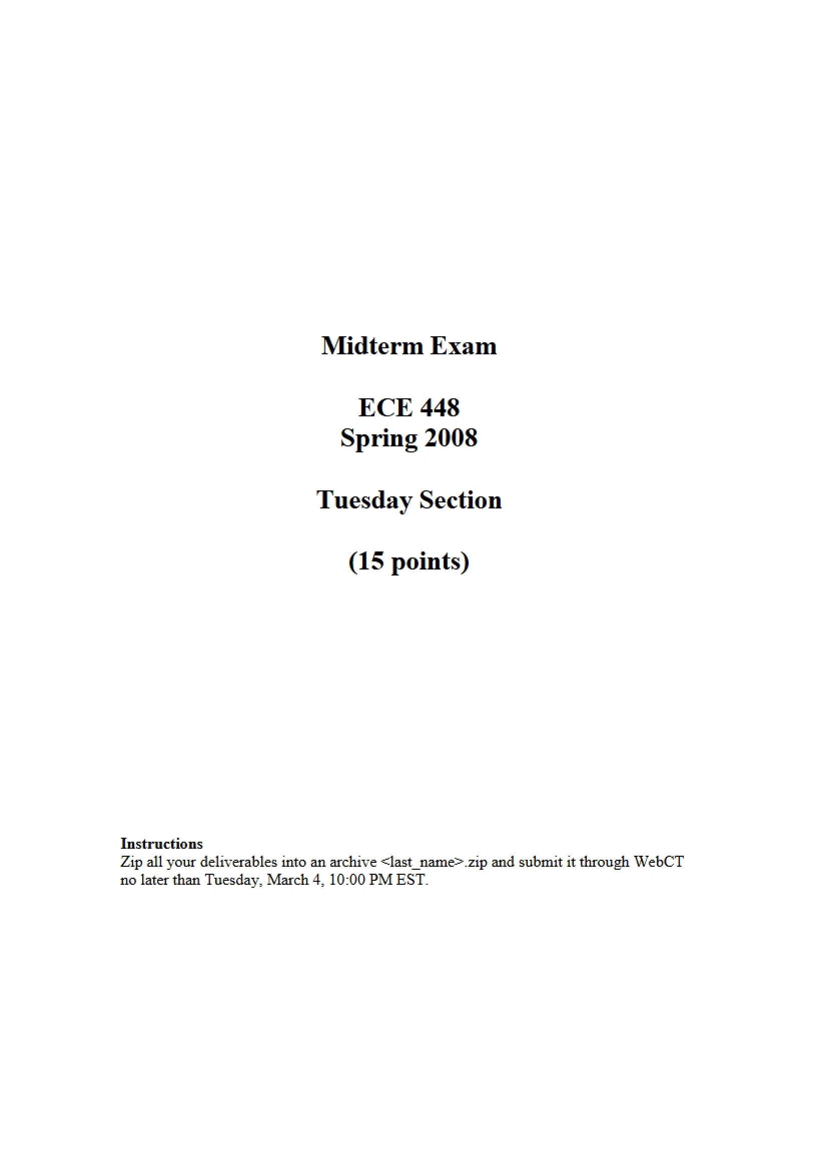 Exam Midterm
