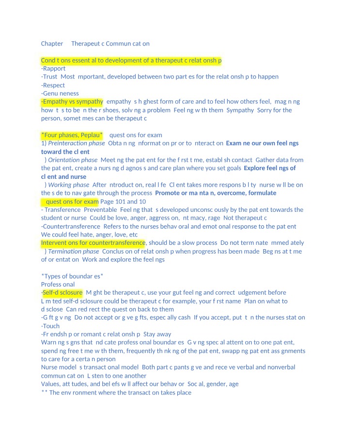 Rapport - Essential Conditions for Therapeutic Relationships