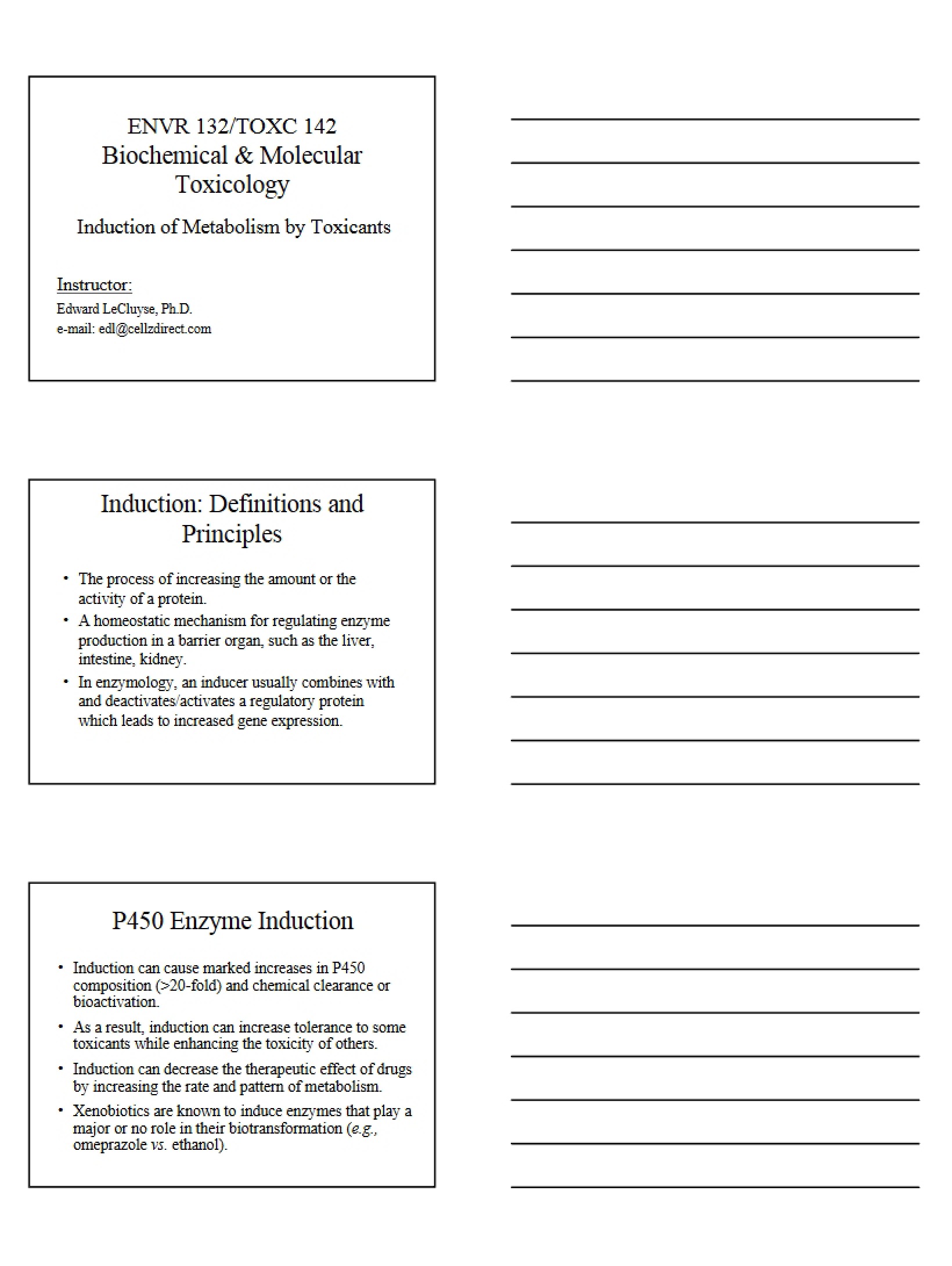 Metabolic Induction