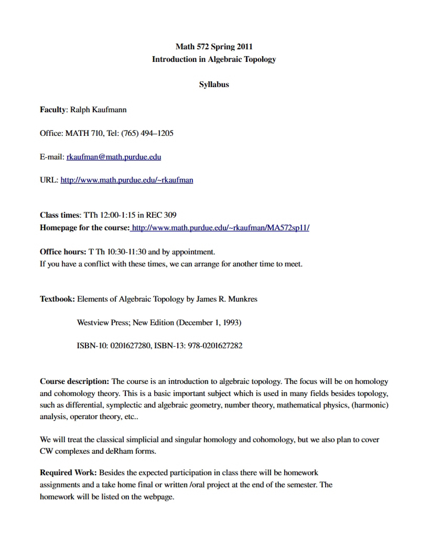 Course Outline