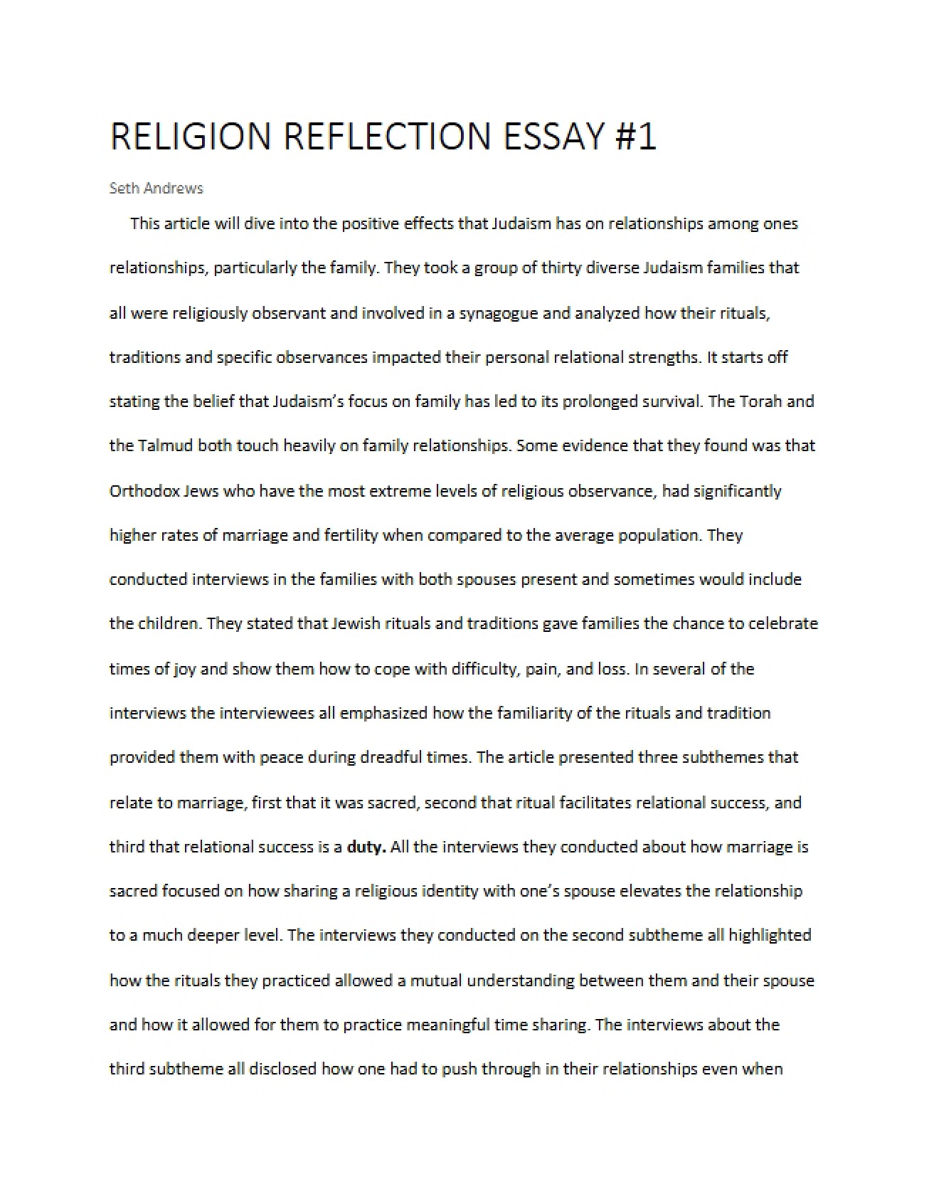 Essay on Religion