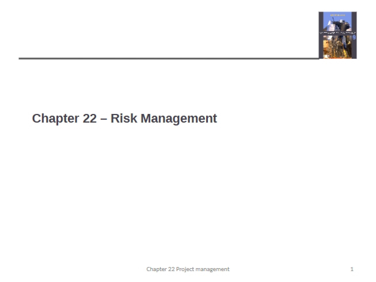 Management of Risk