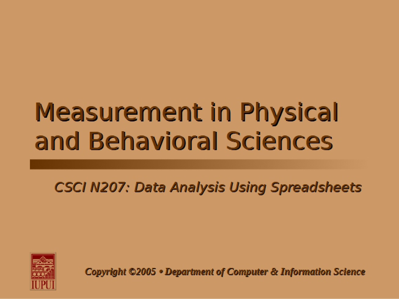 Measurement in Behavioral and Physical Sciences