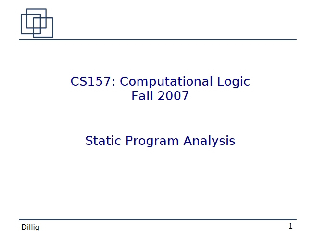 Static Program Analysis