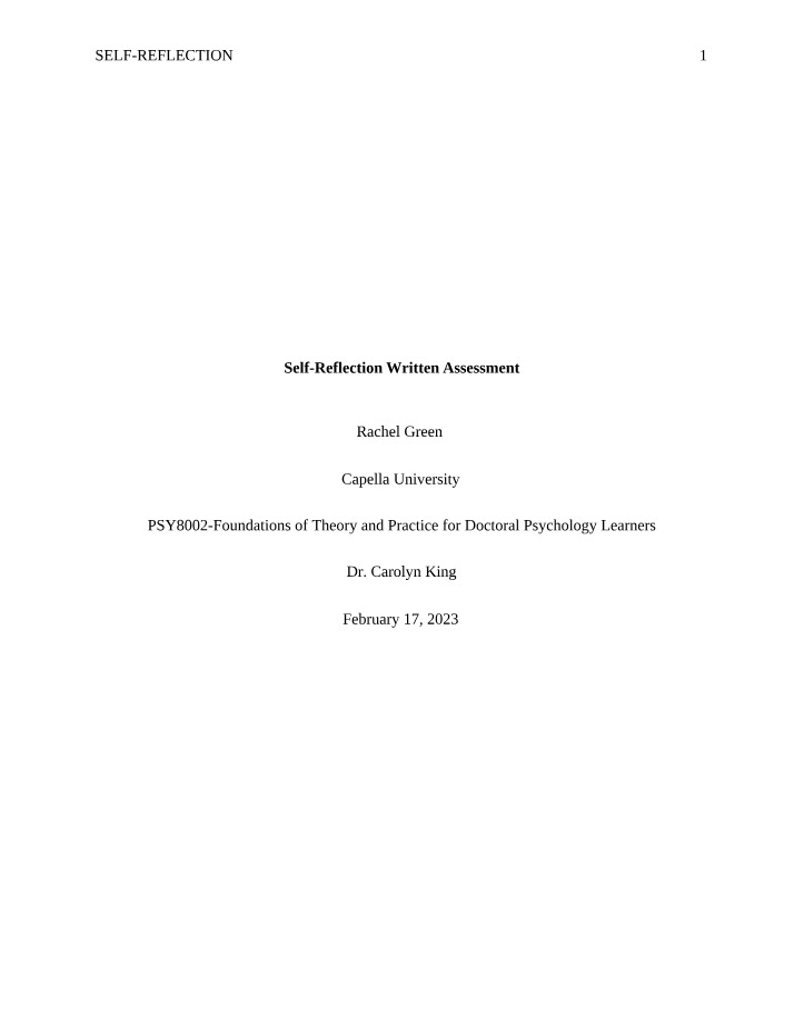 Writing Skills Learning Experience and Self-Reflection