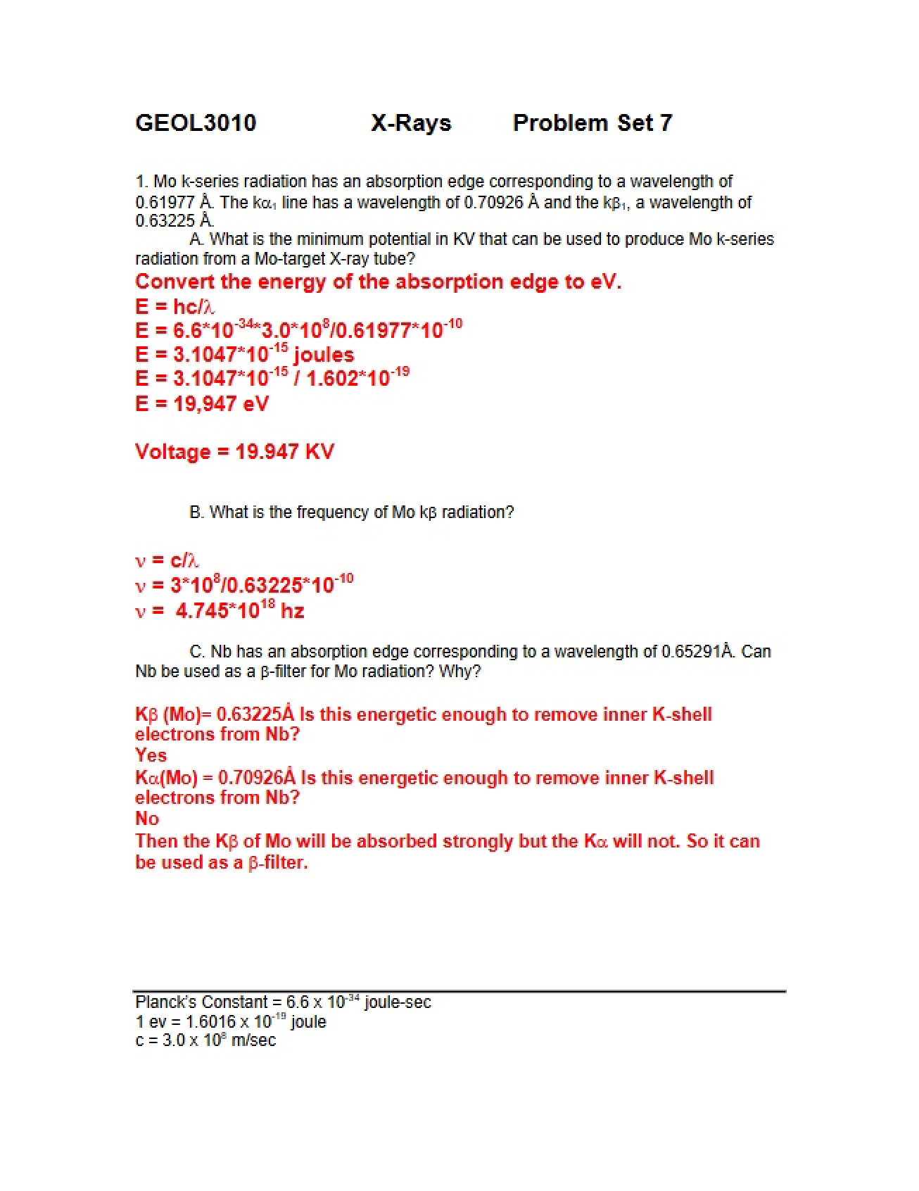 Problem Set Number Seven