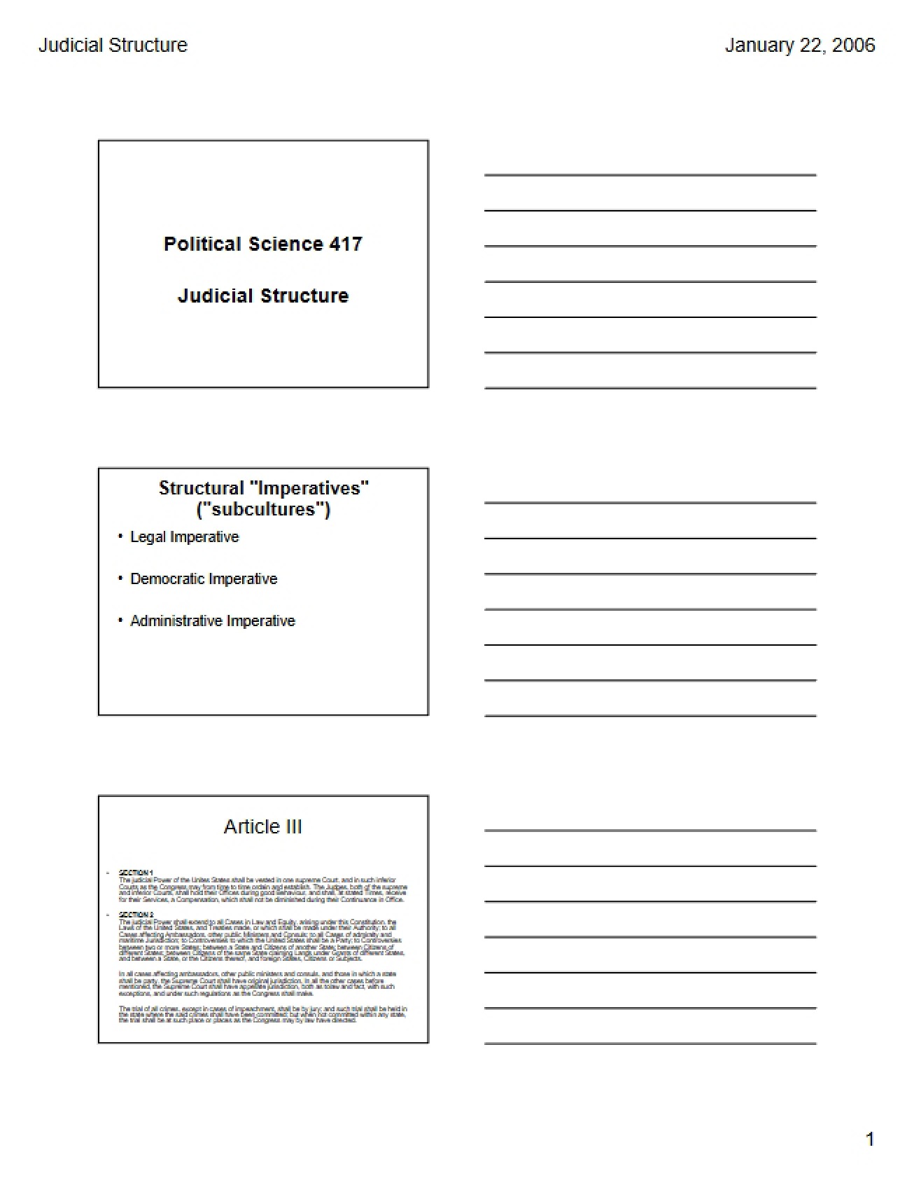 Structure of the Judiciary