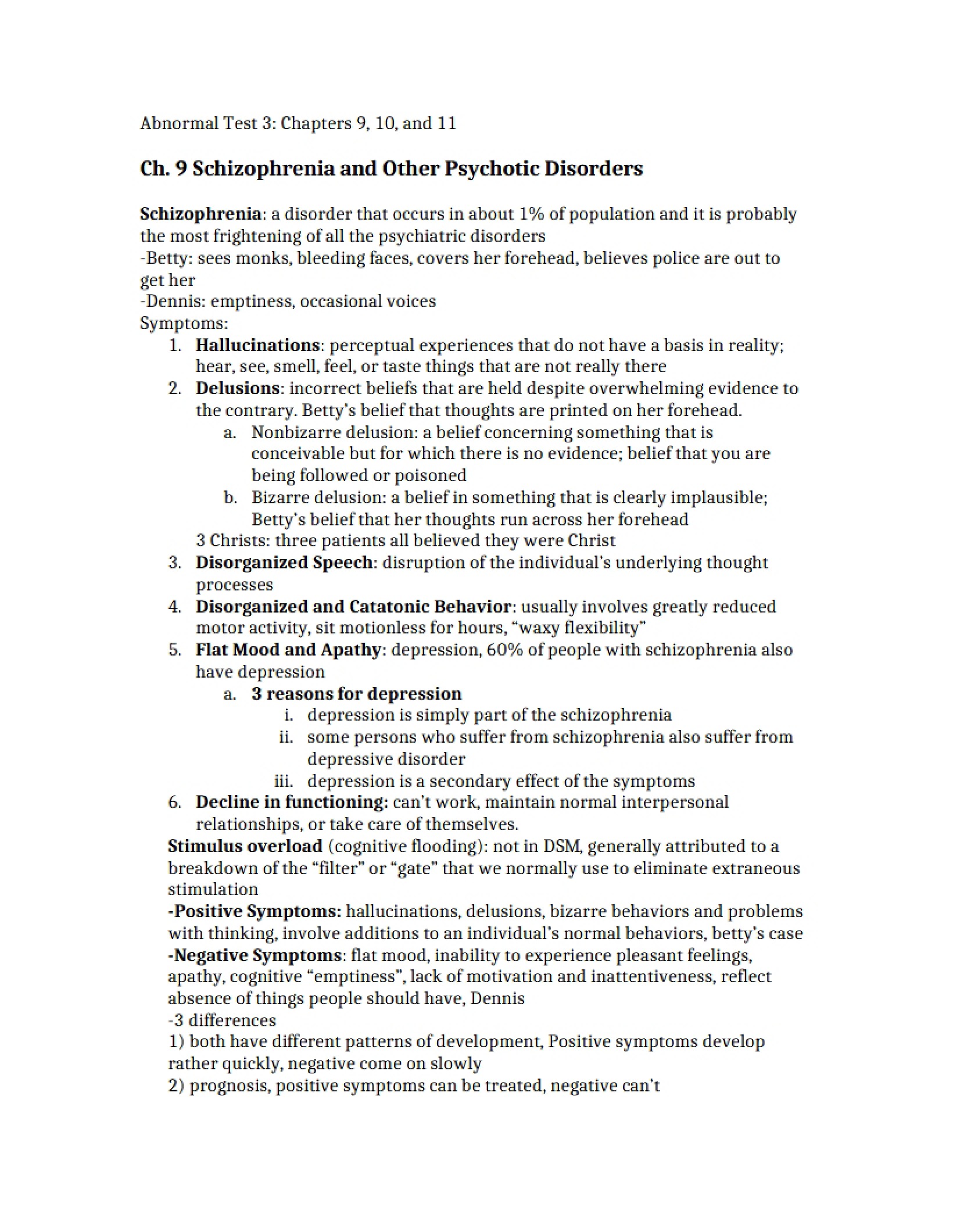 Psychotic Disorders and Schizophrenia Chapter Nine