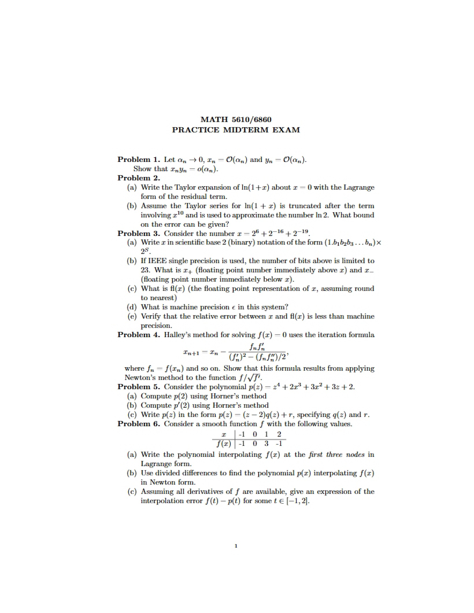 Midterm Practice Test