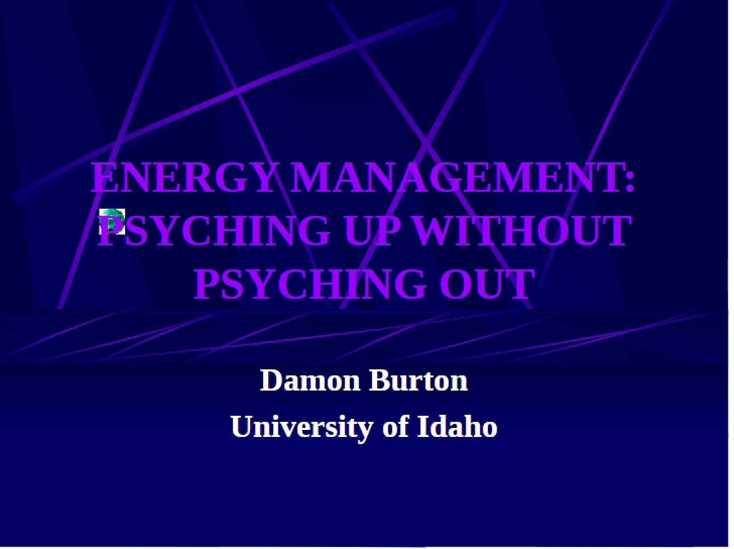 Presentation on Managing Energy