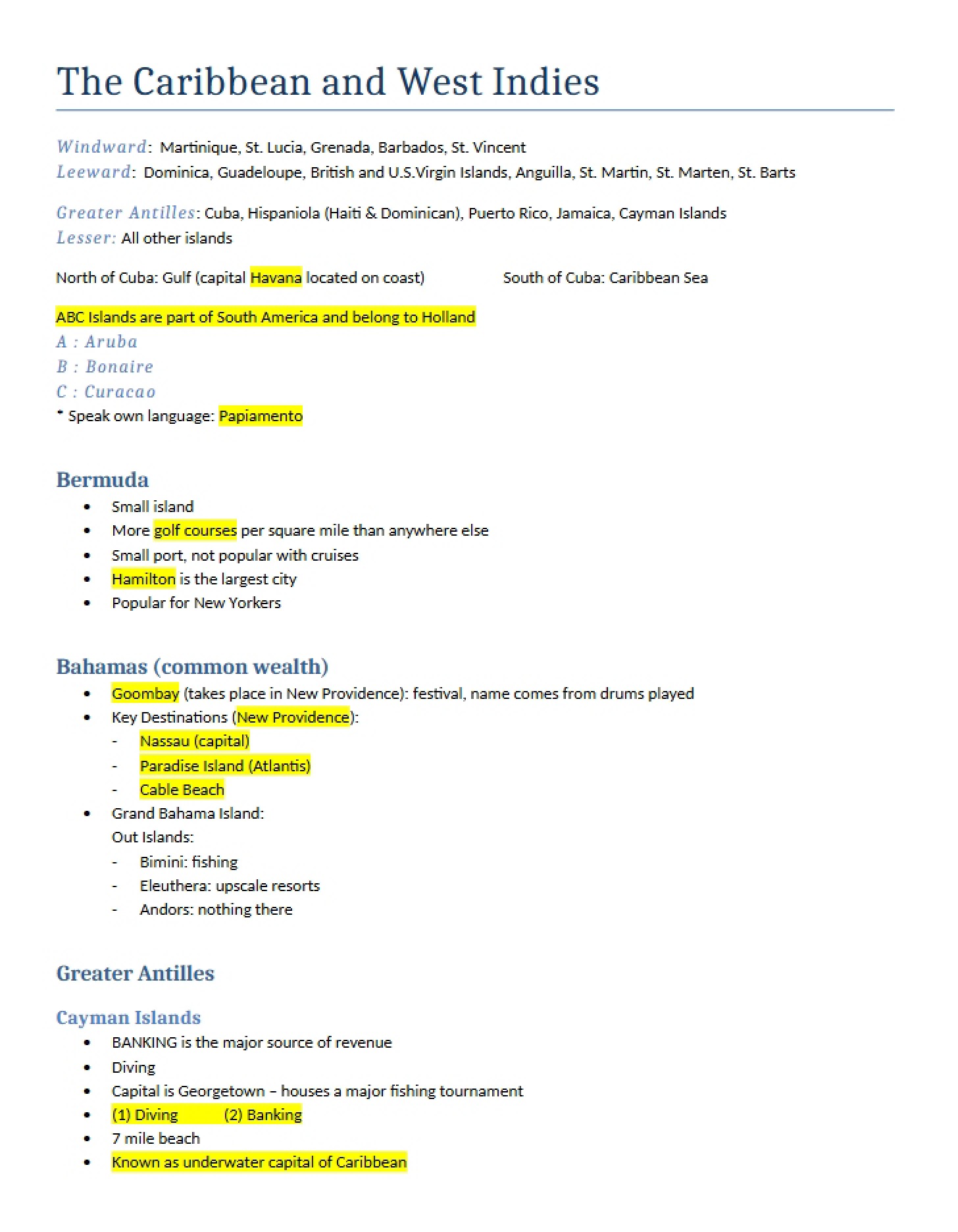 West Indian and Caribbean Regional Overview