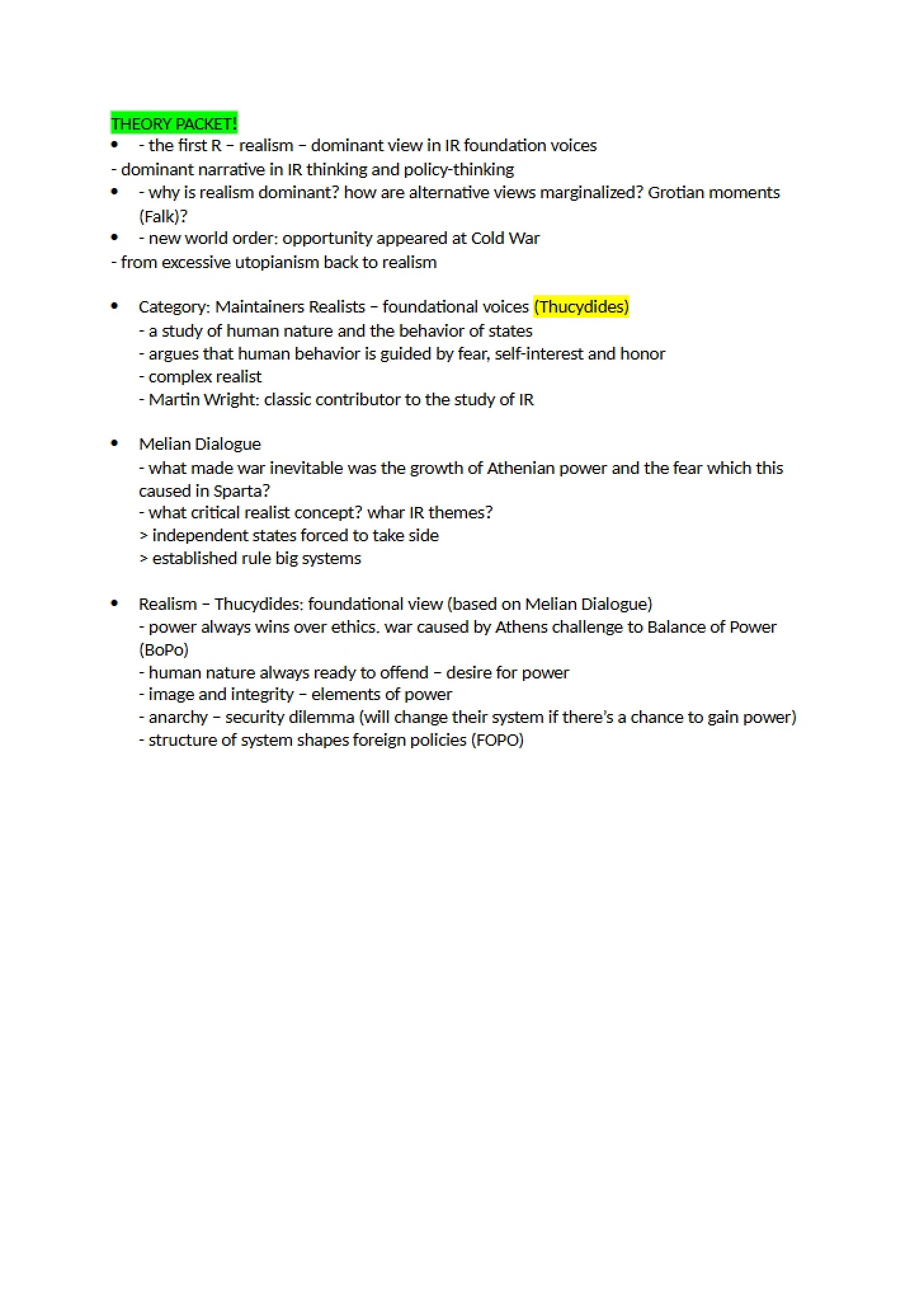 Notes for Session Seven