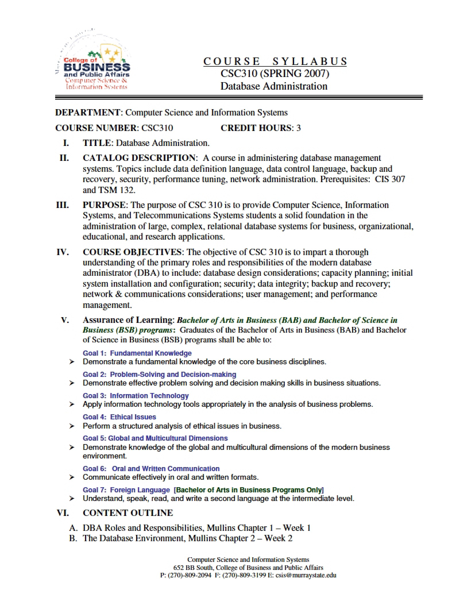 Syllabus