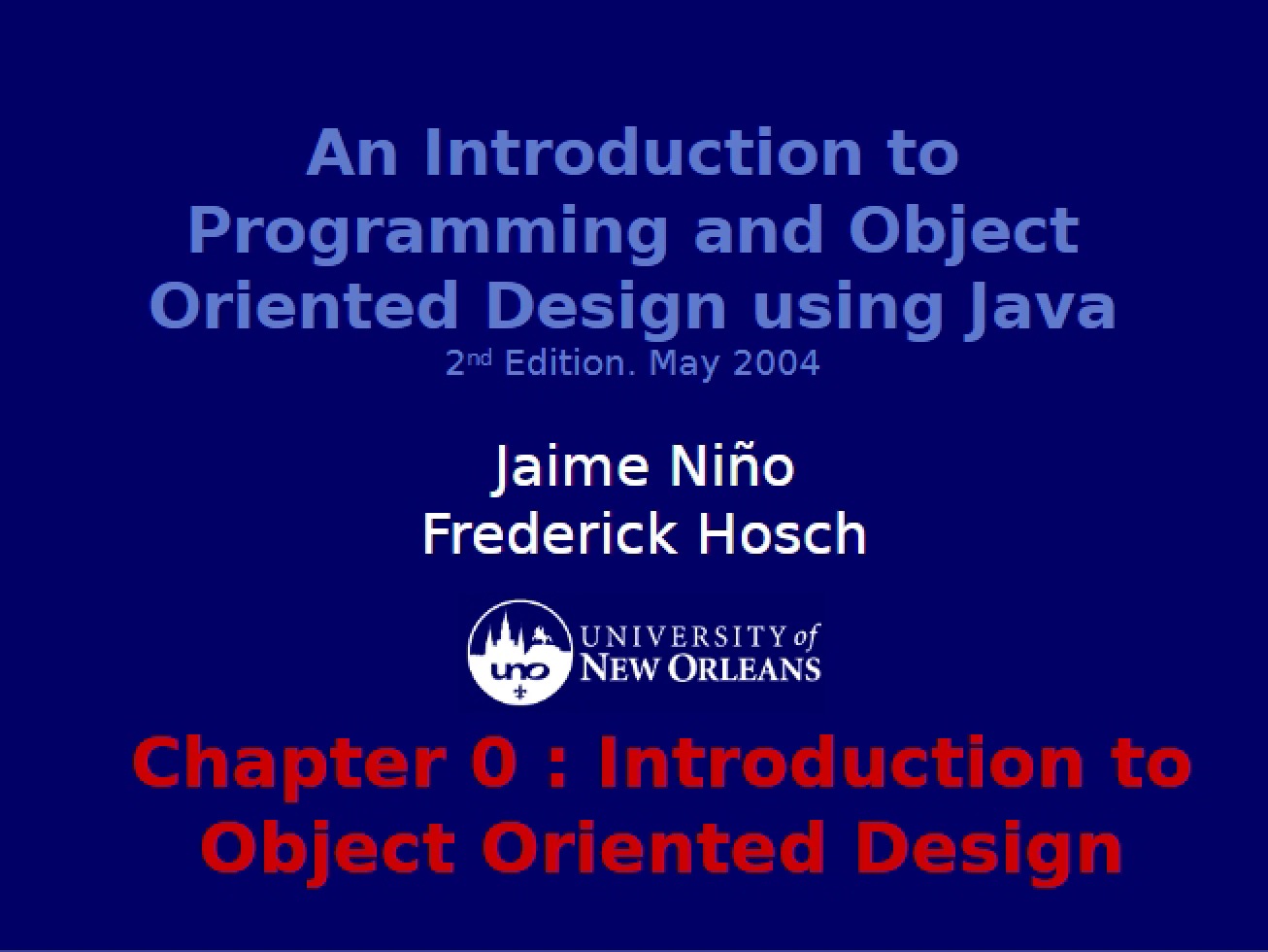 Java Object Oriented Design and Programming