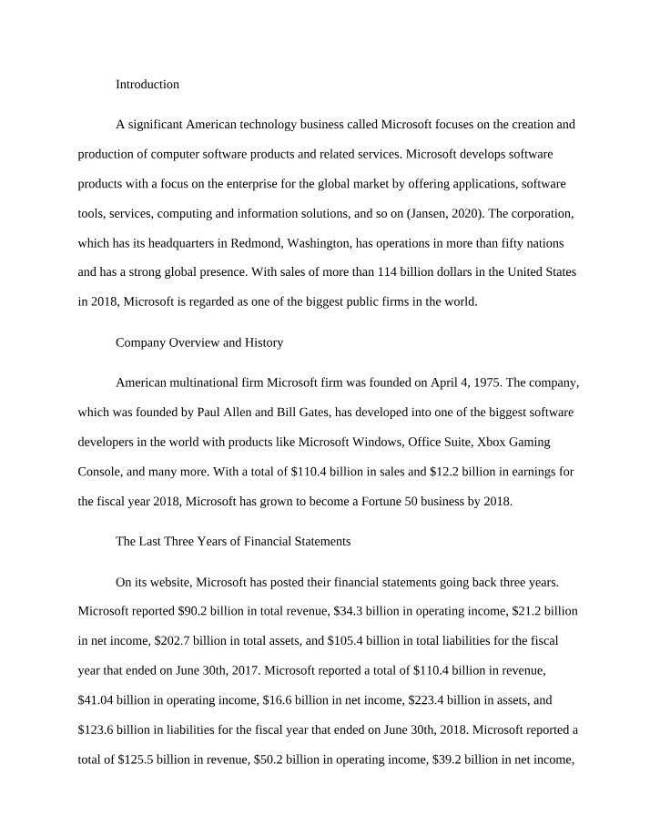 Financial Forecasting and Analysis with Microsoft