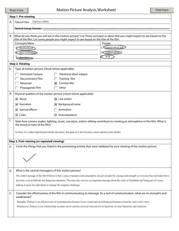 Worksheet for Movie Analysis