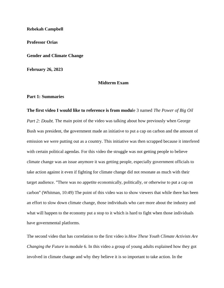 WST 2351 Midterm Exam