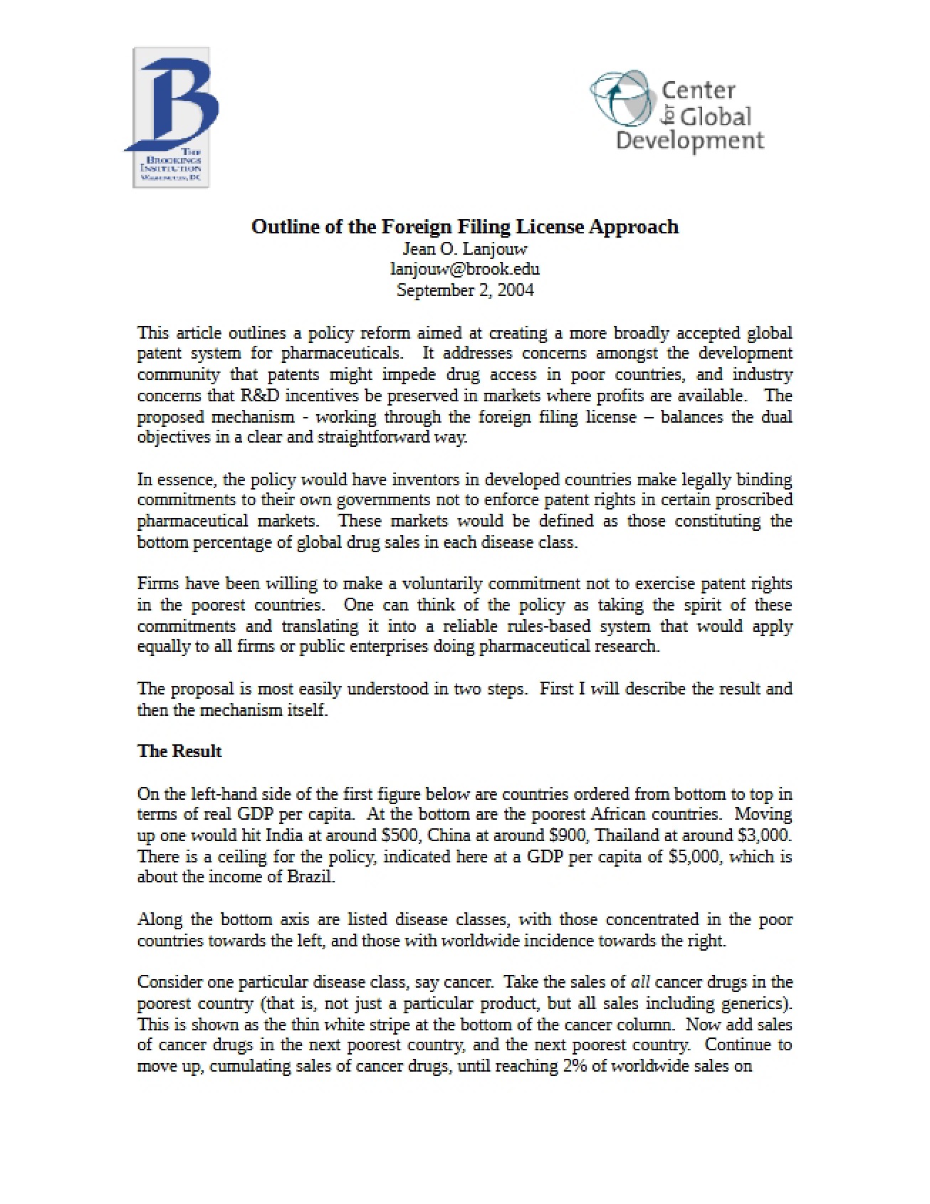Foreign Filing License Approach Outline