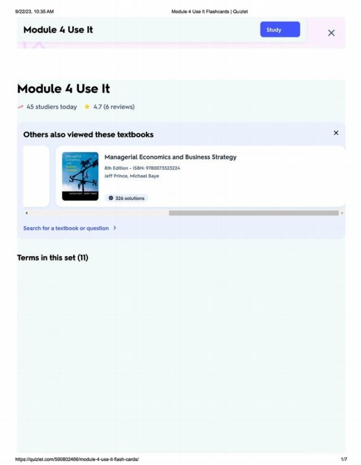 Use It Module 4 Flashcards