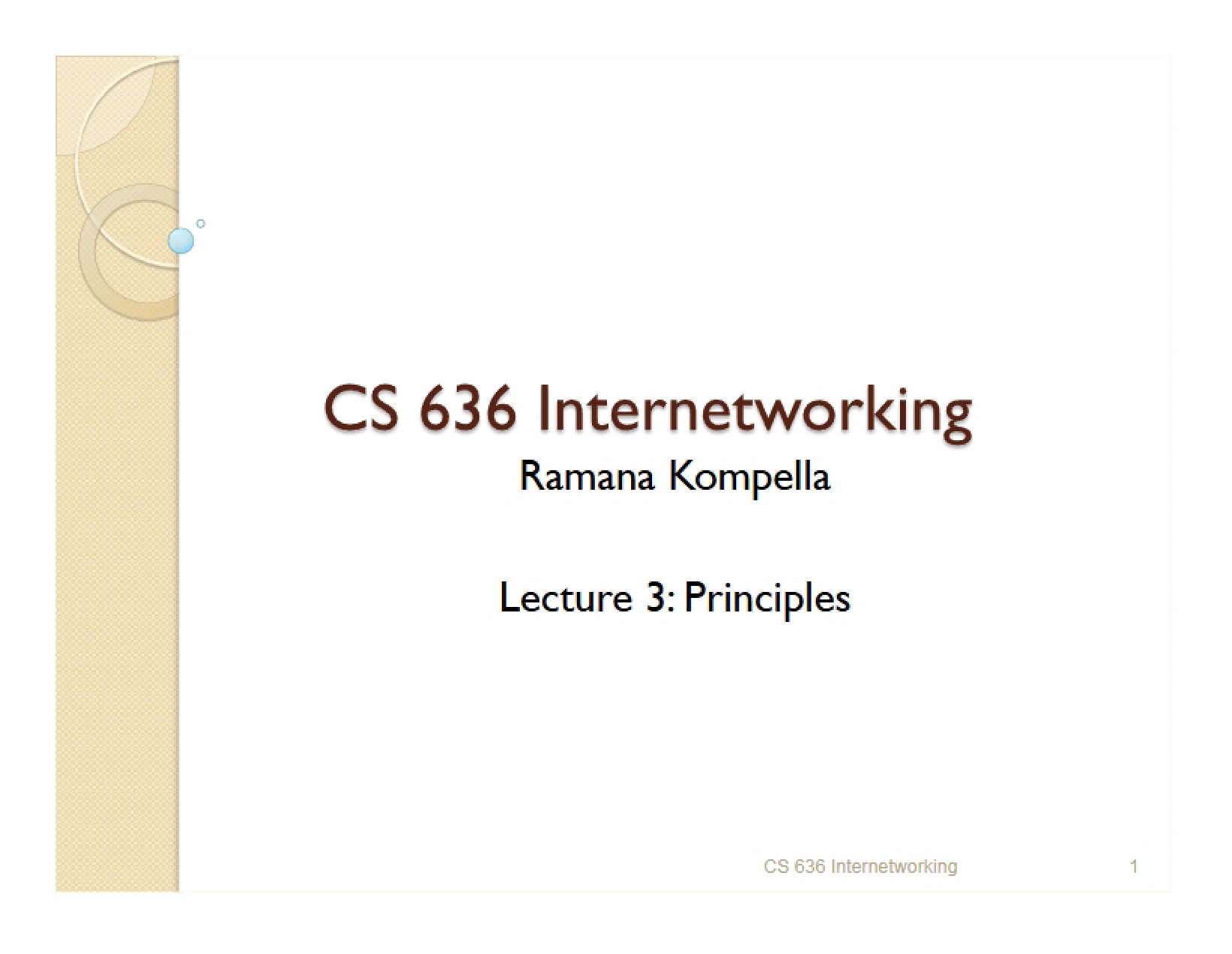 Third Lecture