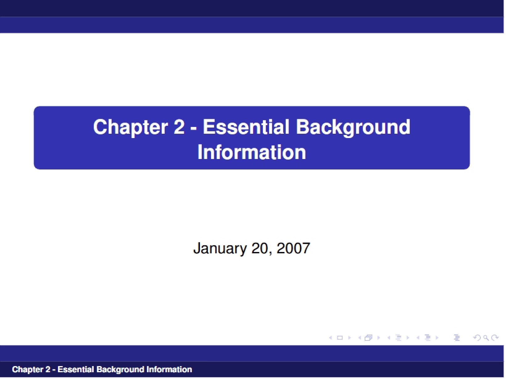 Background Information Essentials