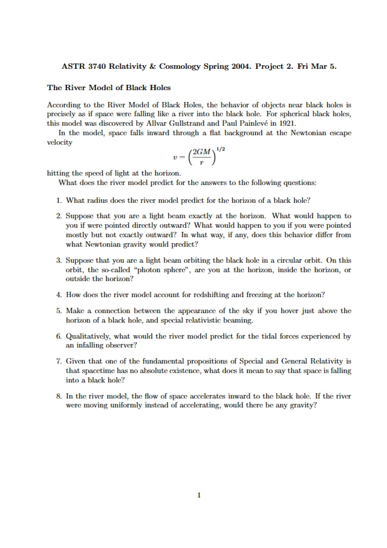 Explanation of the River Model of Black Holes