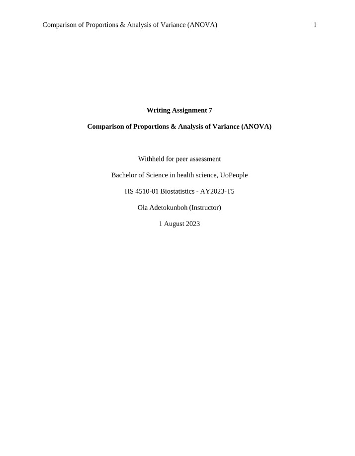 Writing Assignment 7 - HS 4510