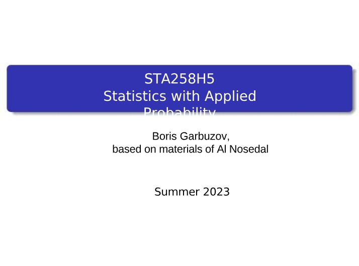 Module 02 Distributions - STA258