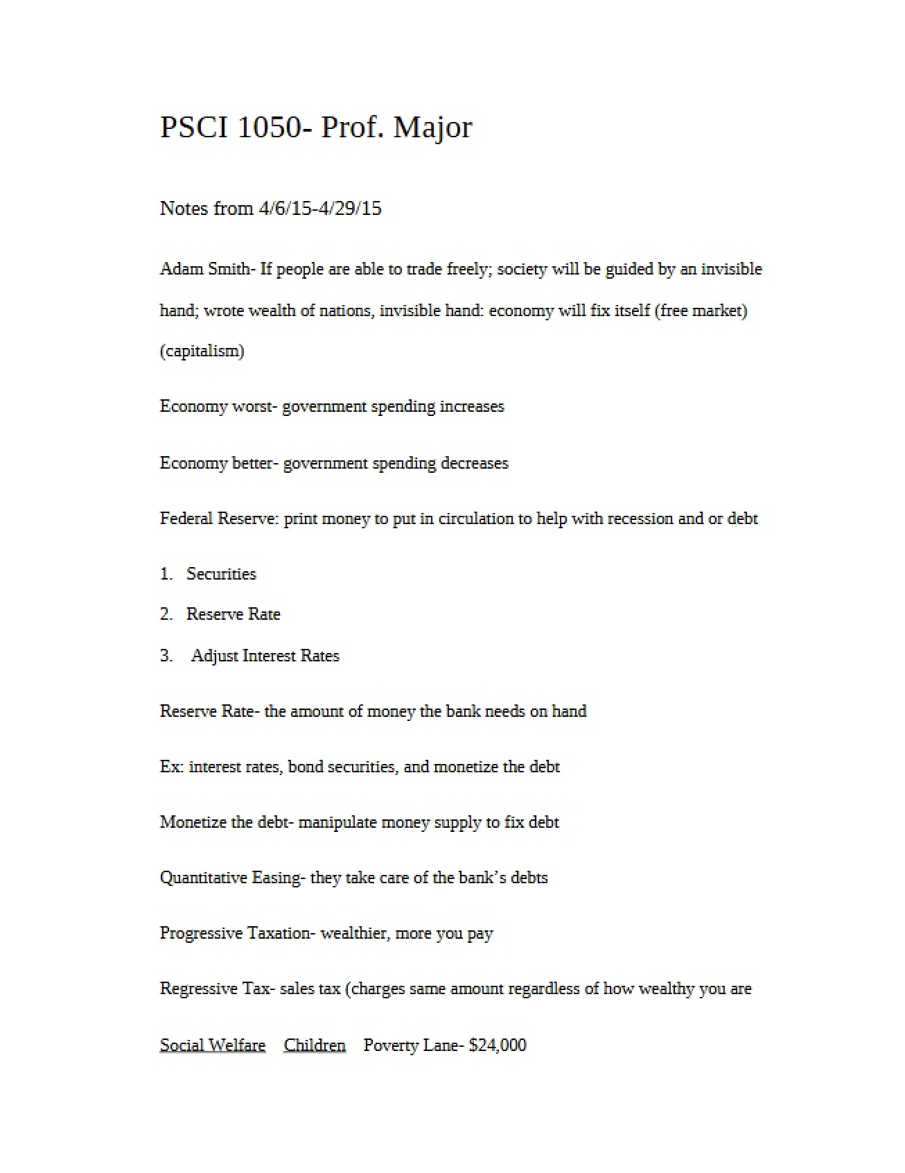 American Government Notes