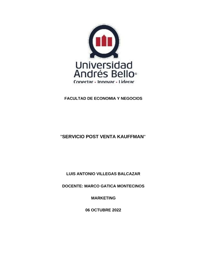 Kaufmann Chile - Macroenvironment and Competitive Forces