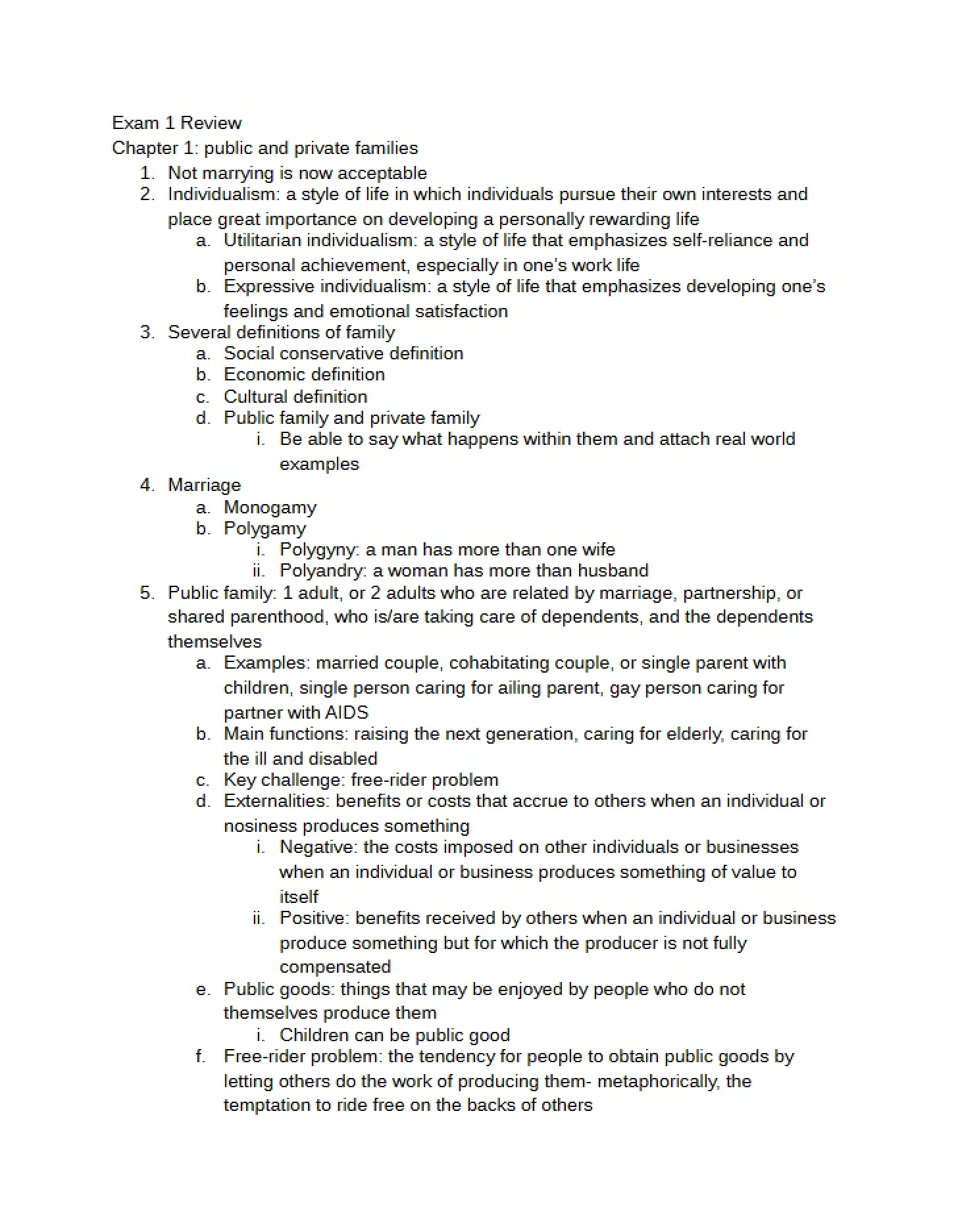 SOCY 305 Exam 1 Review