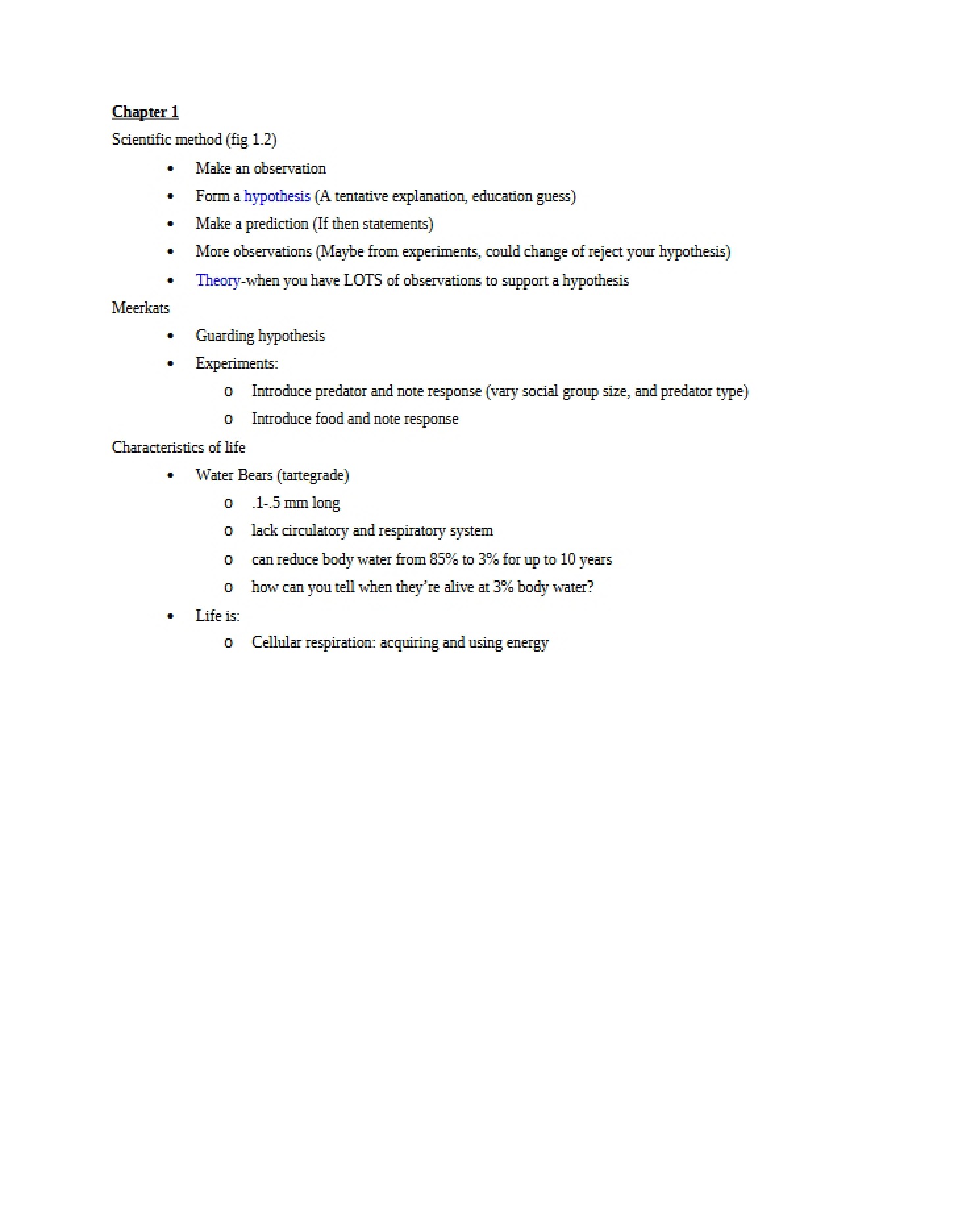 Class Lecture Notes