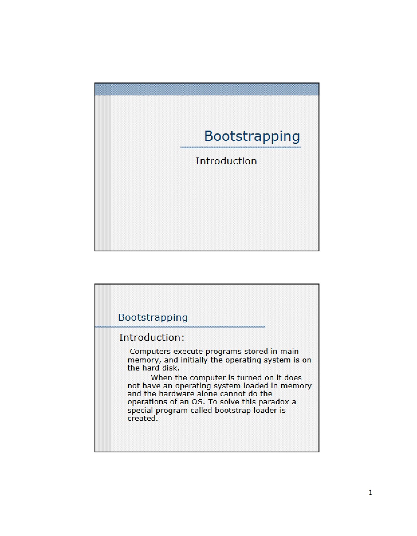 Intro to Bootstrapping
