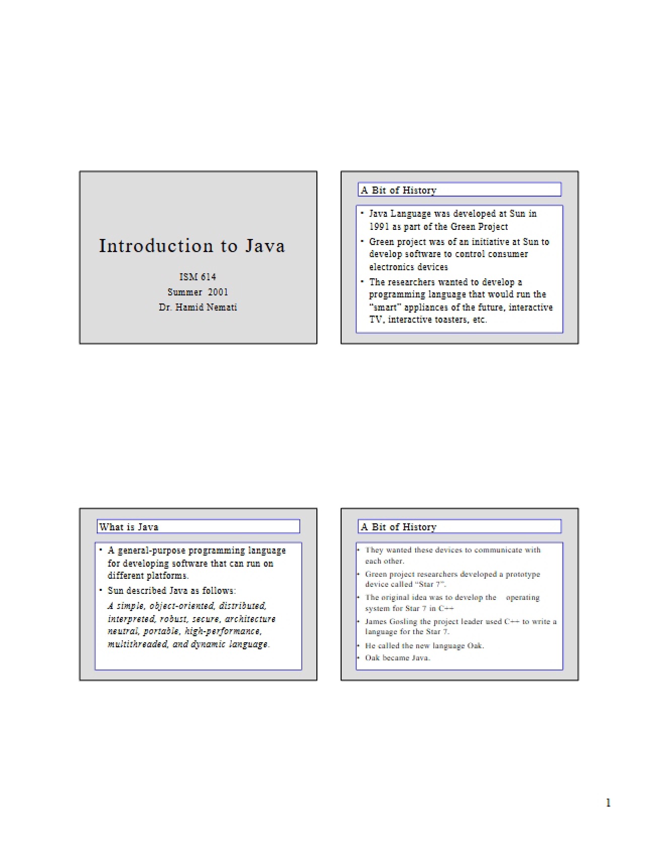 Java Programming Basics
