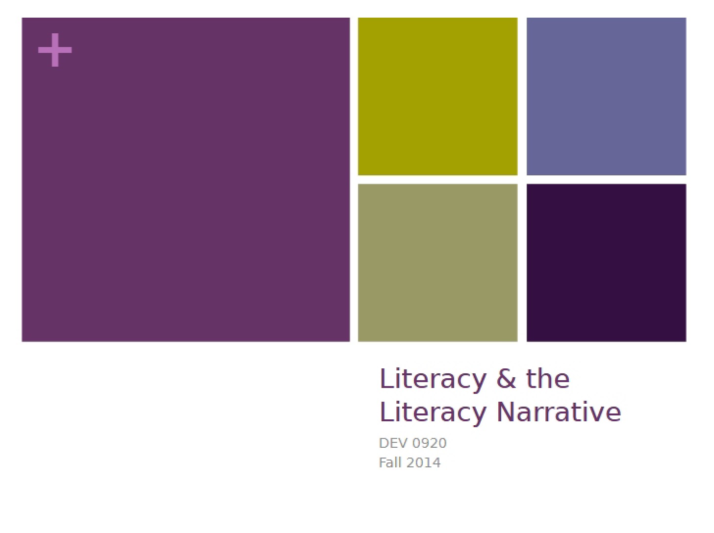 Narrative on Literacy
