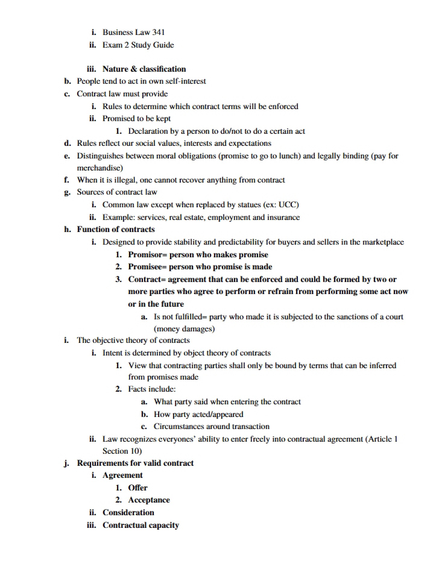Preparation for Exam Two