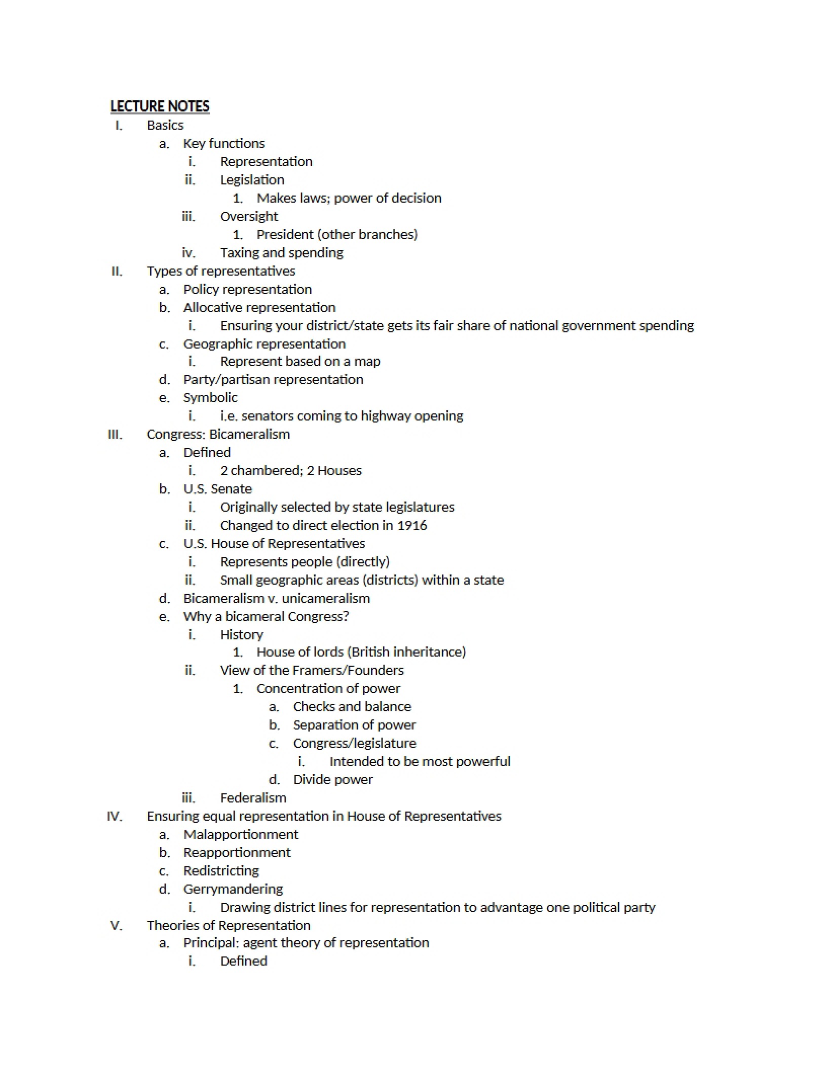 PSC 142 Class Notes
