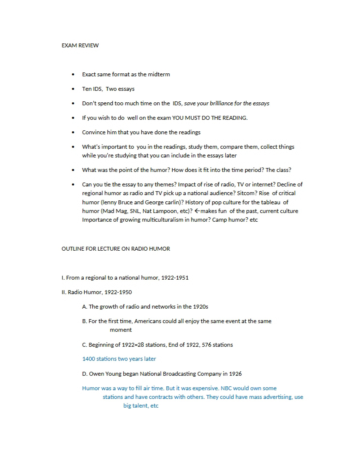 Synthesis for Examination Readiness