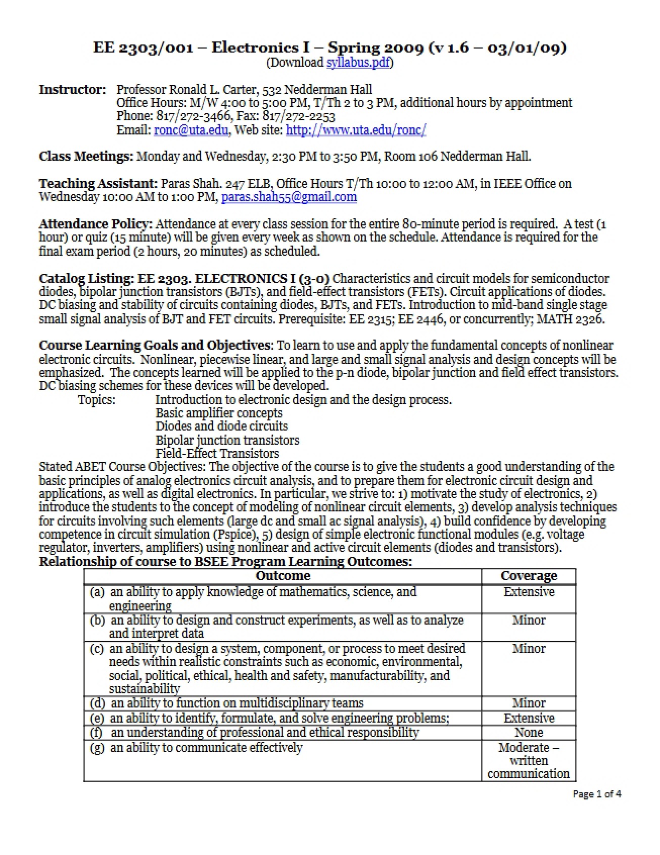 Syllabus Overview