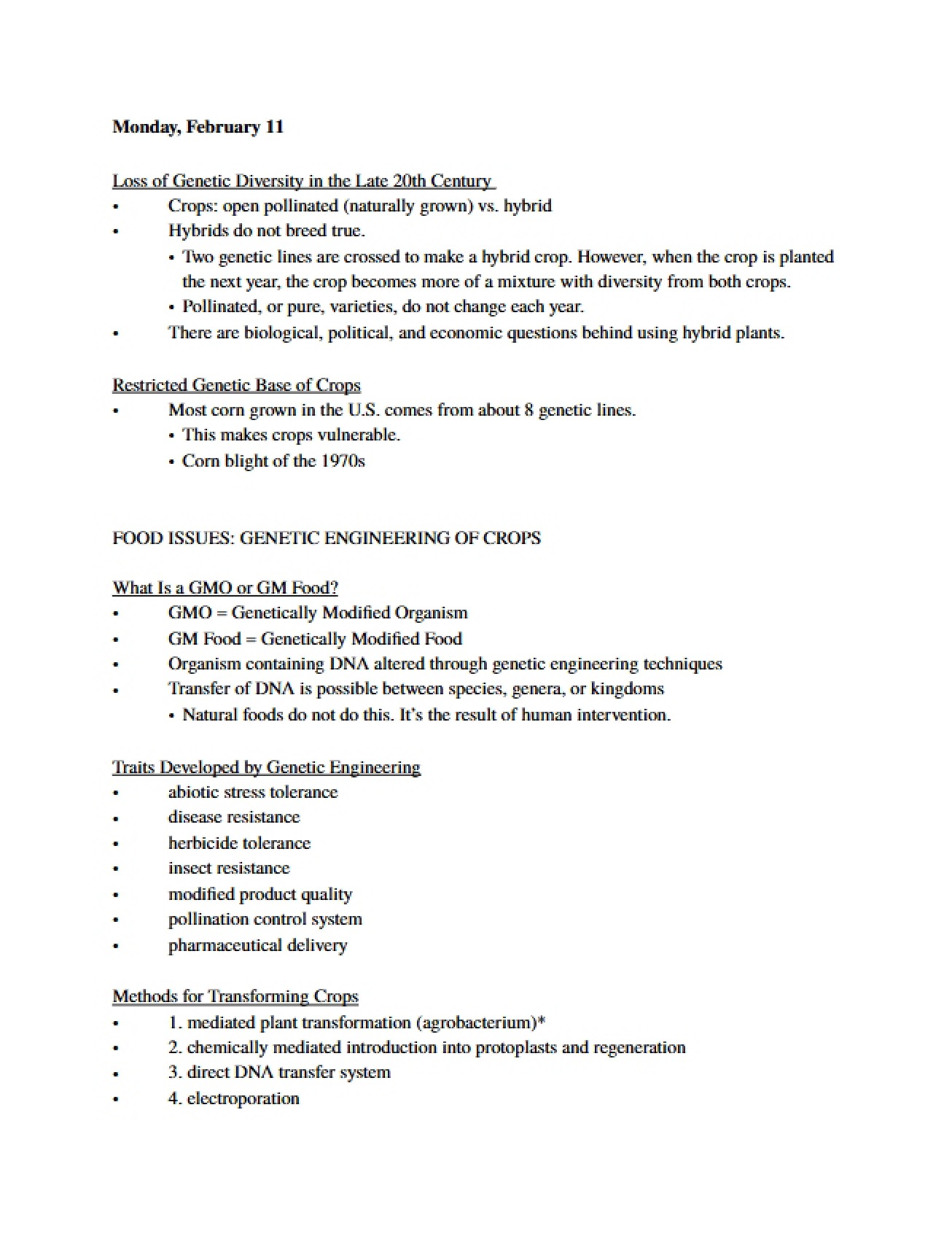 Ecology Notes - ECOL 1000