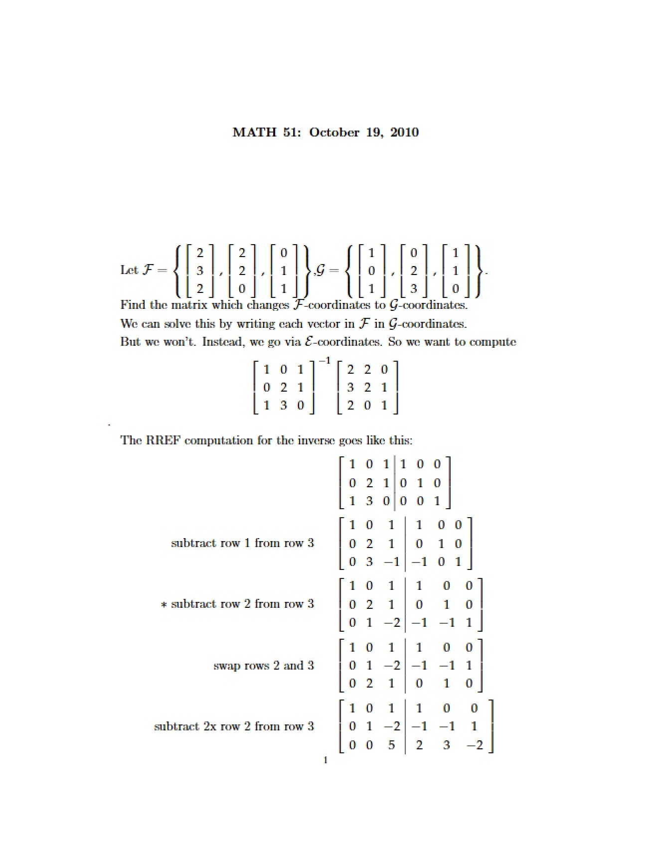 Study Guide for Math 51