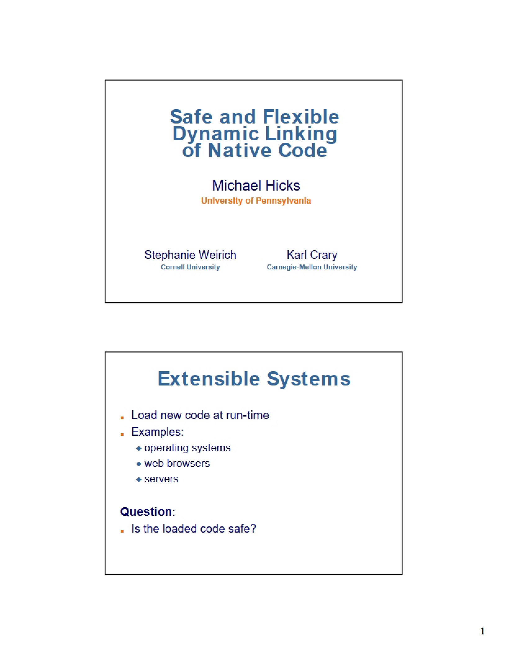Dynamic Linking of Native Code Safety and Flexibility