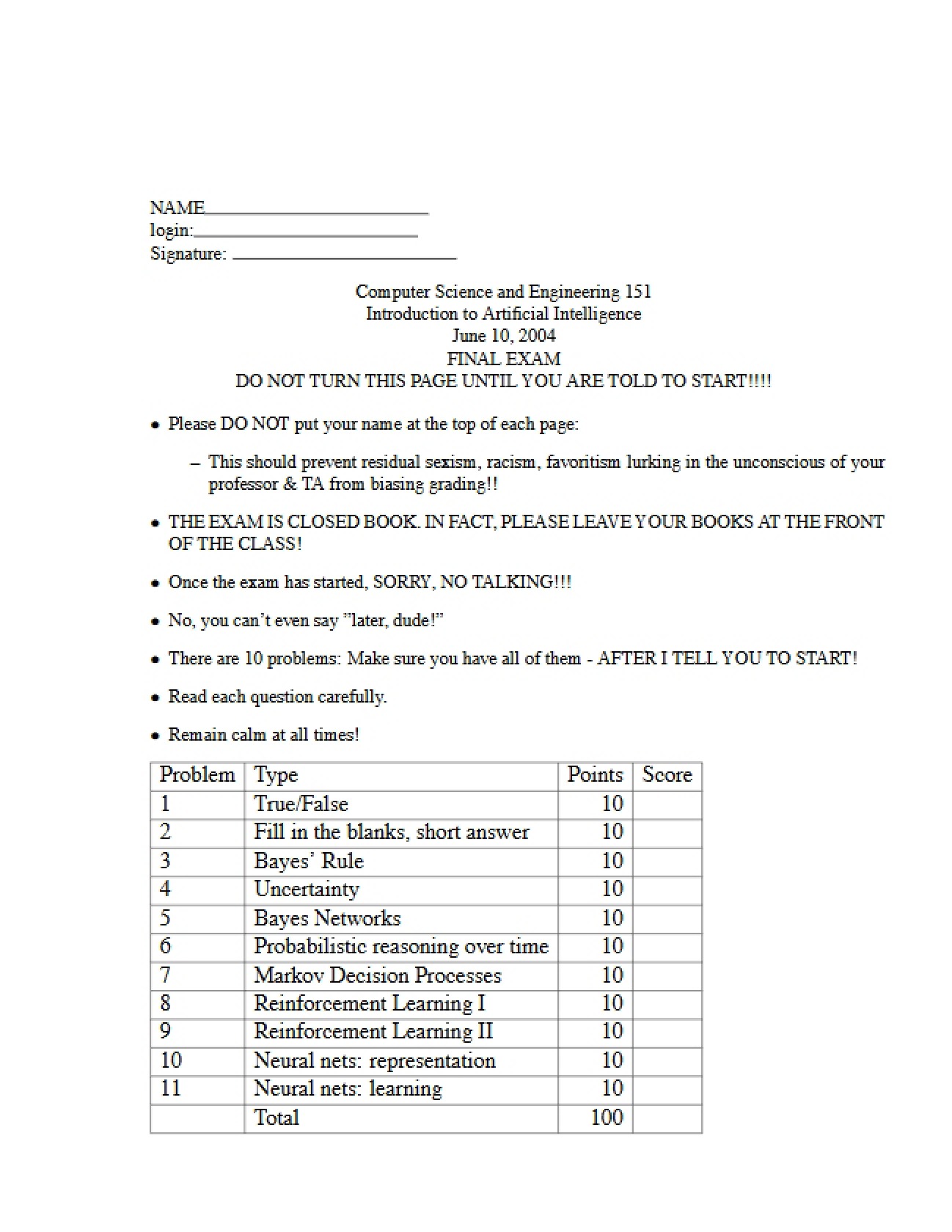 Artificial Intelligence Final Assessment