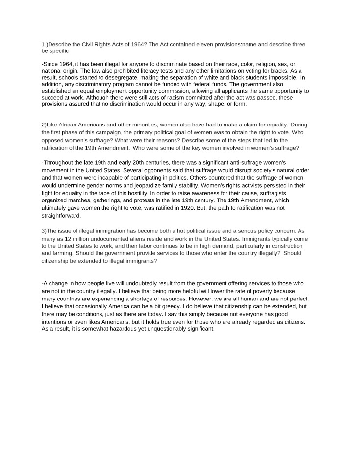Provisions and Impact of the 1964 Civil Rights Act