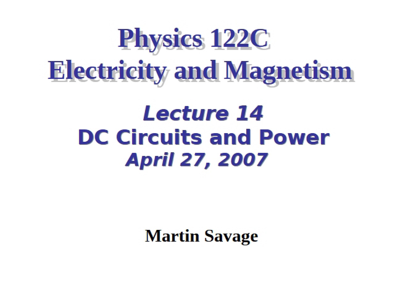 Power in DC Circuits