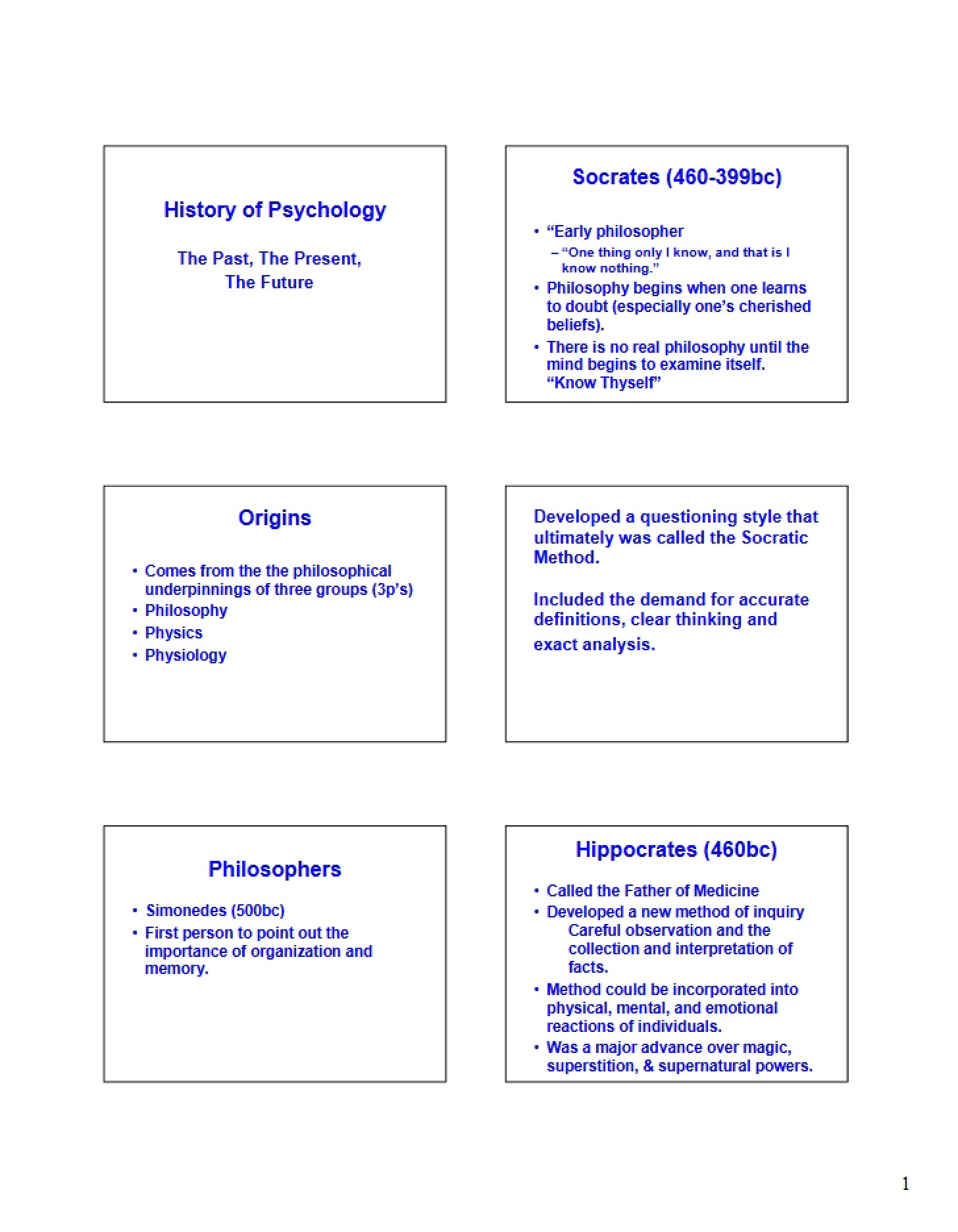 Psychology's History