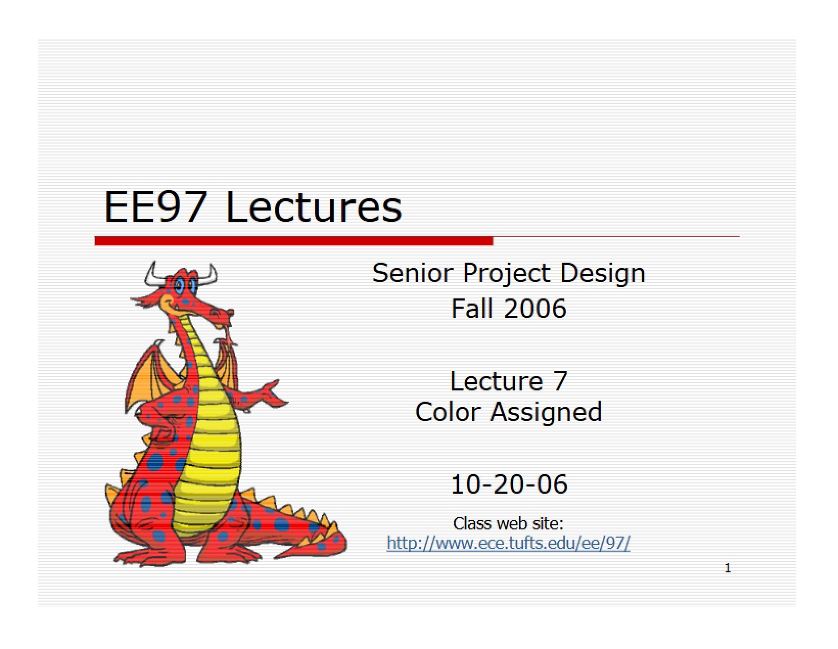 Color Assignment Lecture 7