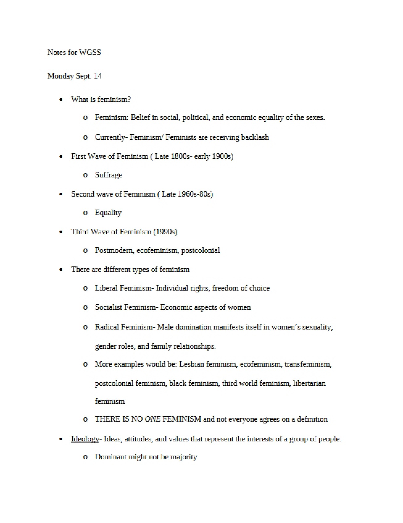 Class Notes