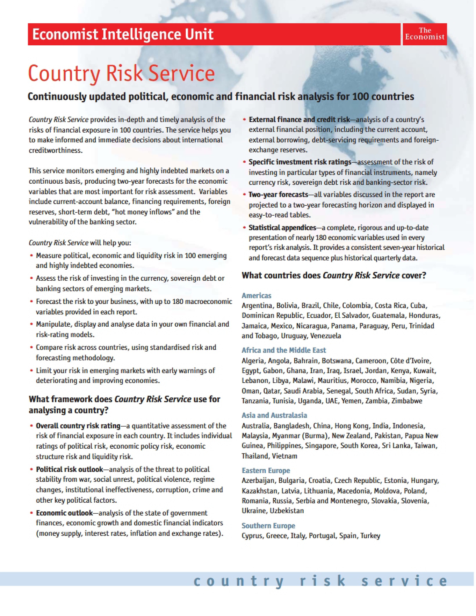 Service for Country Risk