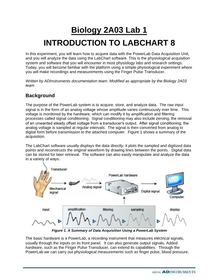LabChart 8 - An Introduction